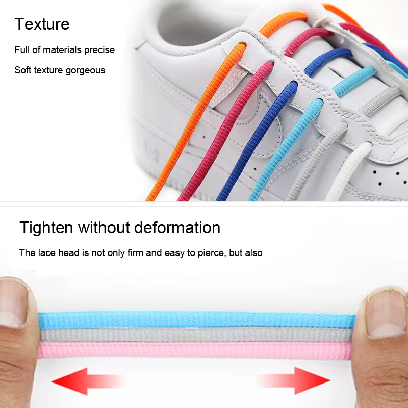 Baskets ovales lacets de chaussures demi-cercle lacets de sport lacet rond classique adulte unisexe 