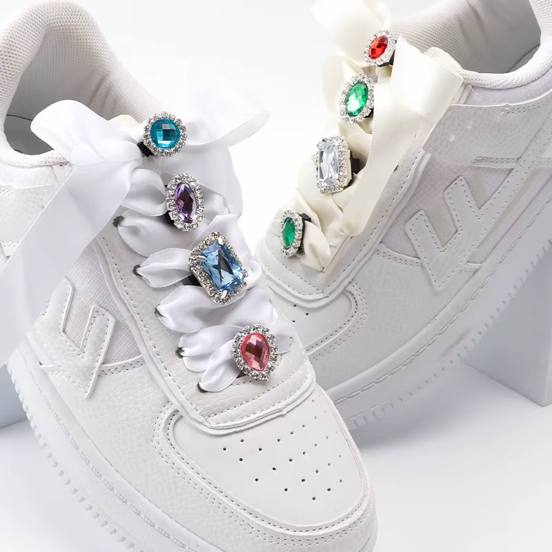 Strass Brillants Luxueux pour la Rencontre AF1, Accessoires de Chaussures, Breloques de Chaussures e