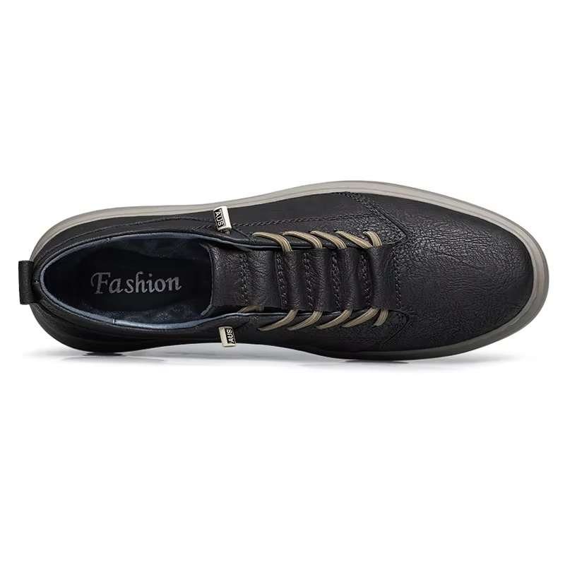 Chaussures décontractées en cuir véritable de créateur chaussures Oxford de sport de plein air noire