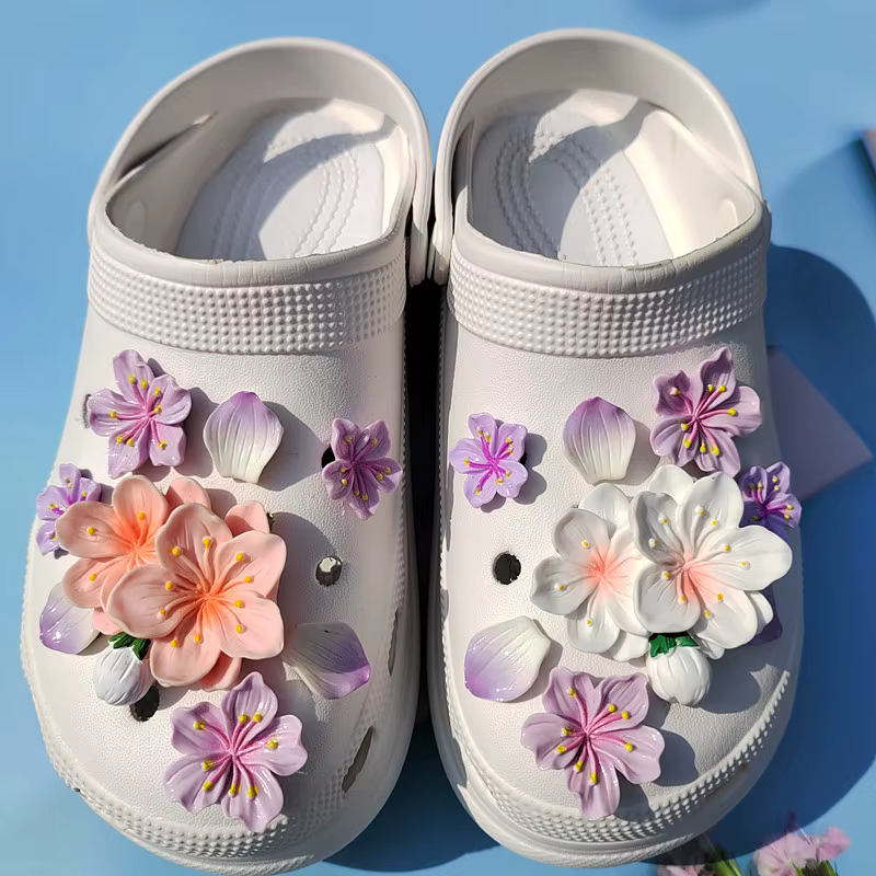 Breloques de chaussures pour filles, nouvelle mode, pour Branches et fleurs créatives, sabots, boucl
