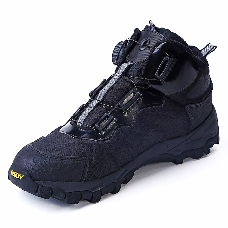 Lynjacye marque ESDY mi coupe hommes bottes de randonnée avec bouton en dentelle rapide chaussures d