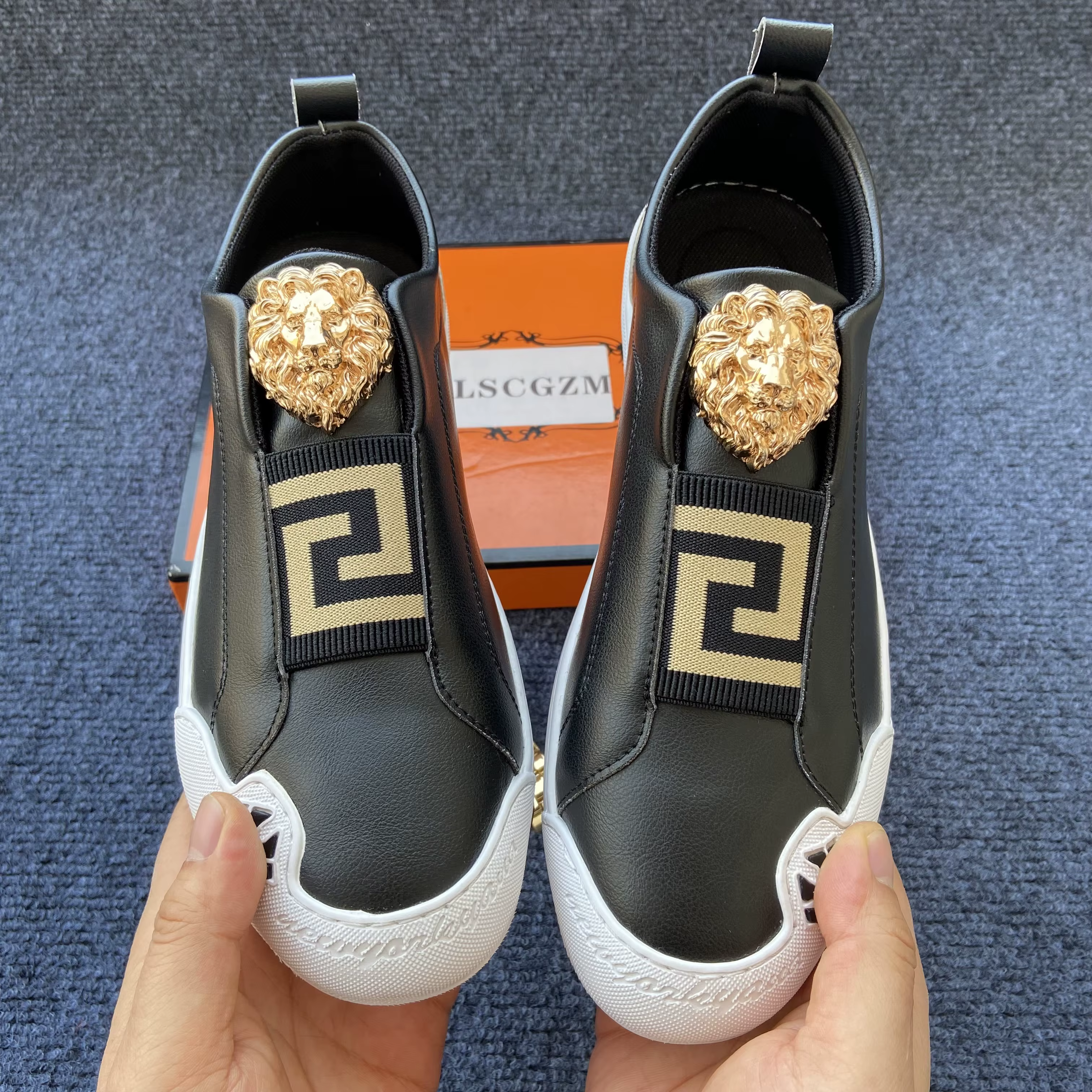 Marque de chaussures originale tête de Lion chaussures décontractées pour homme mocassins de luxe ch