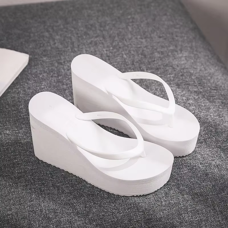 Chaussures d'été confortables pour femmes, pantoufles à plateforme compensée, tongs de plage pour Sp