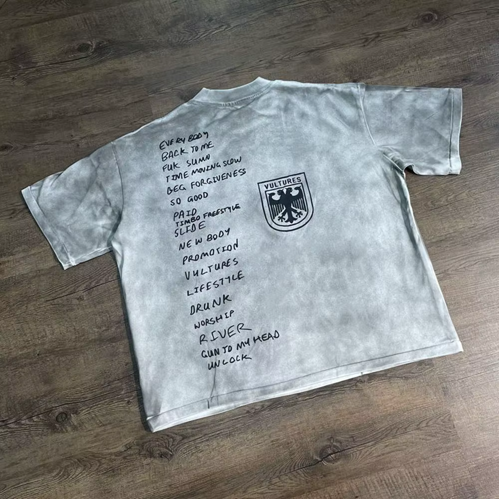 Yao mode surdimensionné Vintage Style sale à manches courtes hommes hauts t-shirt HipHop Kanye DONDA