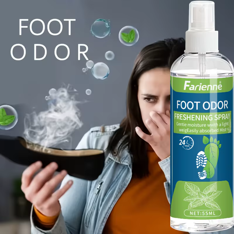 Spray Désodorisant pour Chaussures 55ml Parfum Citron Anti-Odeur Pieds Désodorisant Antibactérien Ra