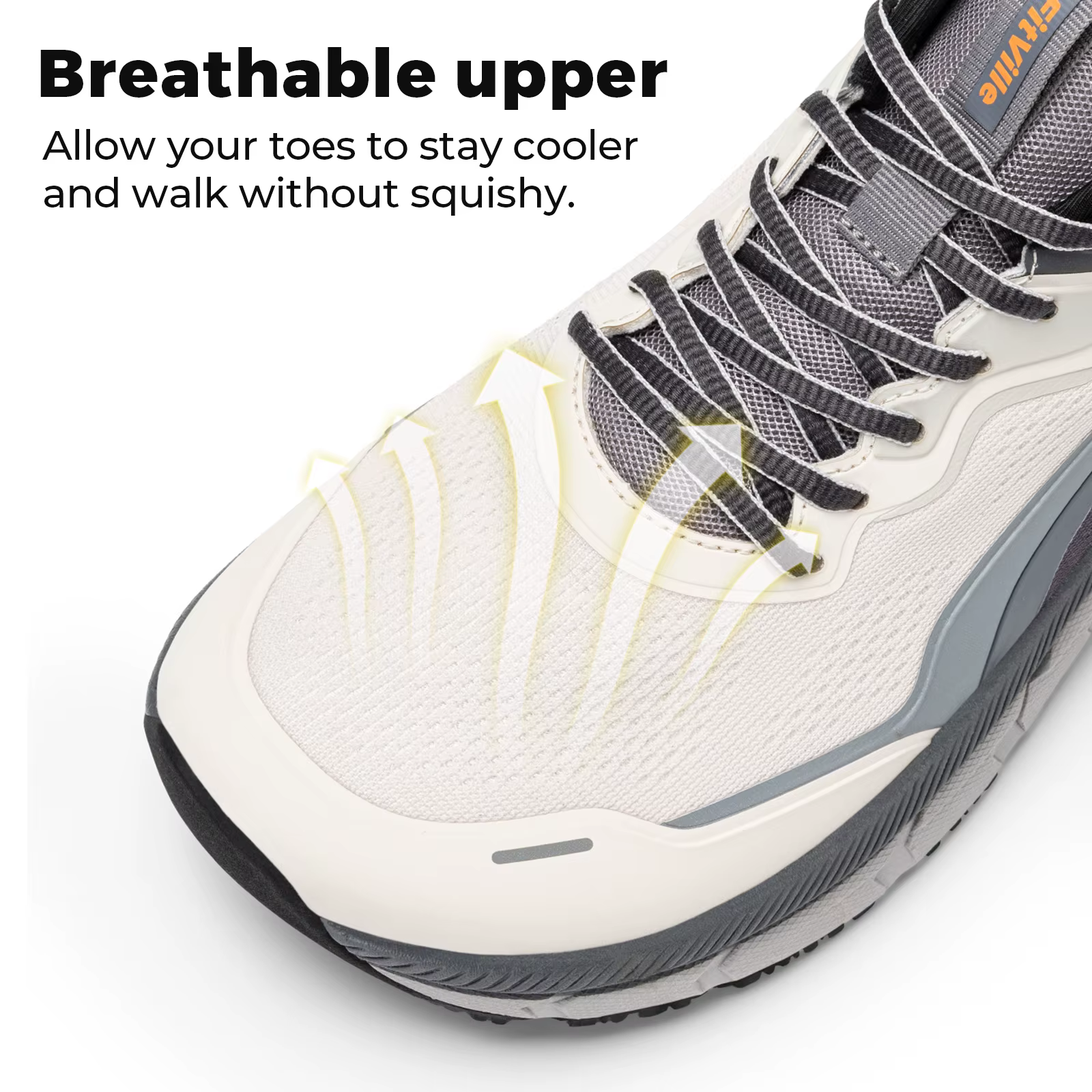 Fittington chaussures de marche larges pour hommes chaussures de course légères chaussures à bout la