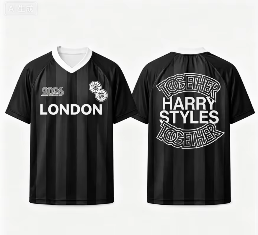T-shirt 3D Football Harry Styles City Tour 2026, T-shirt de sport respirant et à séchage rapide pour