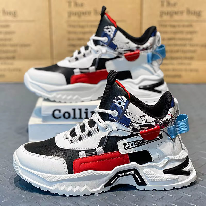 Chaussures de sport pour hommes, nouveau style, baskets décontractées pour papa, rehaussantes, à sem