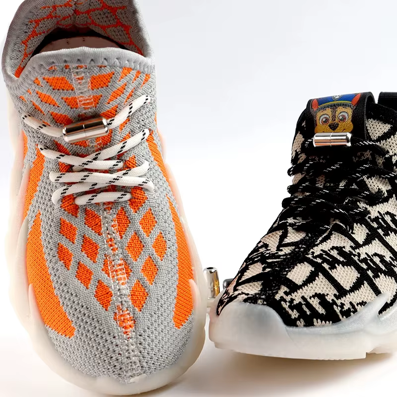 Lacets élastiques ronds pour baskets, lacets lumineux sans attaches, lacets de chaussures rapides po