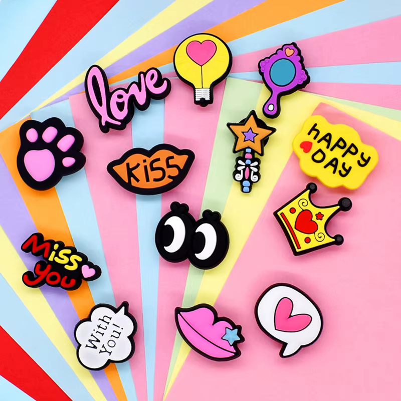Ornement de chaussure de dessin animé mignon pour enfants, décorations de chaussures à breloques, ac