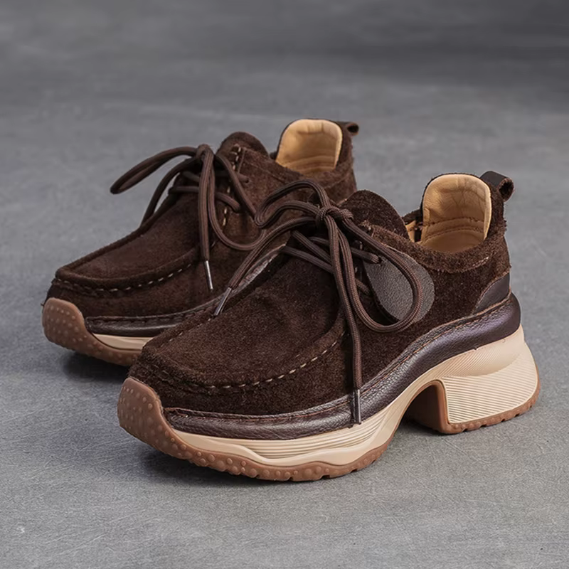 AIYUQI baskets pour femmes chaussures en cuir véritable à semelles épaisses femmes chaussures confor