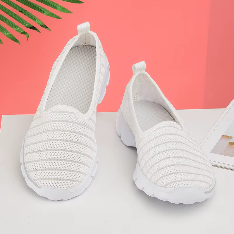 STRONGSHEN – baskets d'été pour femmes, chaussures plates à enfiler, mocassins de marche décontracté