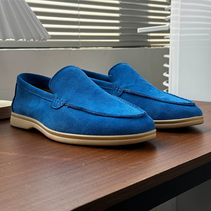 Hommes classique Style britannique mocassins mocassins vache daim en cuir véritable mode hommes chau