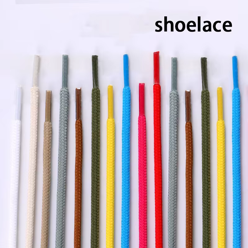 Lacets Lumineux Ronds en Polyester, Solide, Classique, Décontracté, Bottes de dehors, Baskets, Chaus