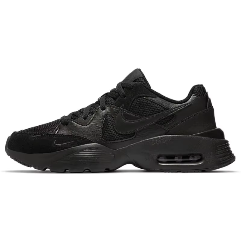 Baskets basses Nike Air Max Fusion noires pour hommes, chaussures de course athlétiques en tissu mai