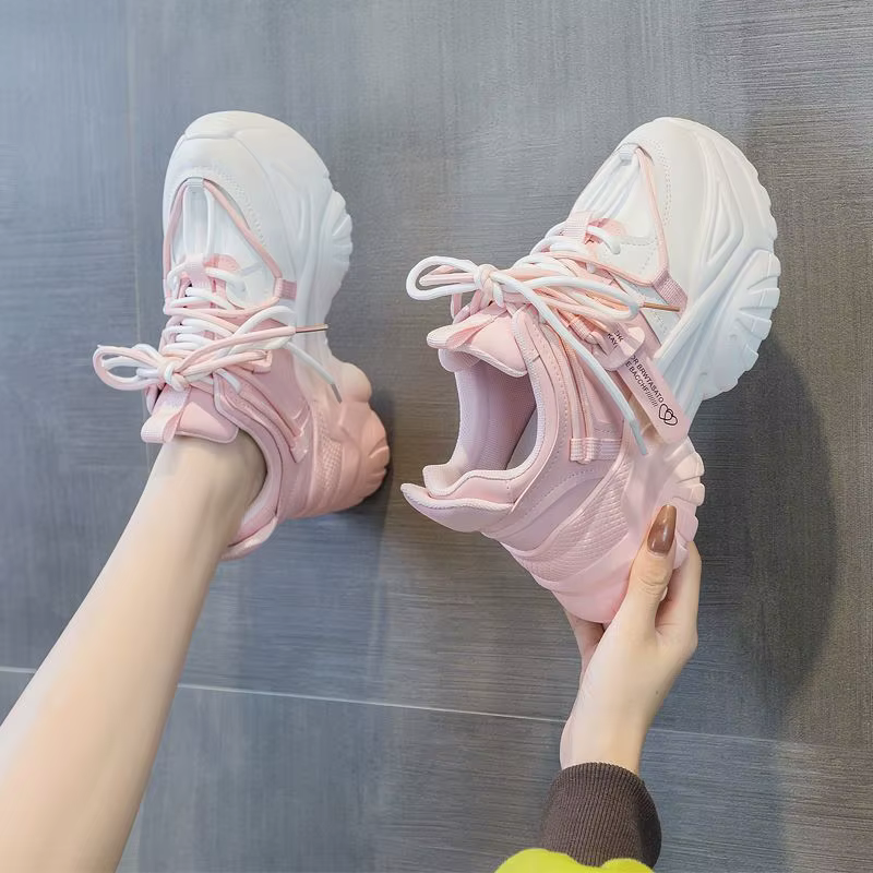 Chaussures décontractées pour femmes, baskets de printemps à plateforme, chaussures de tennis pour f