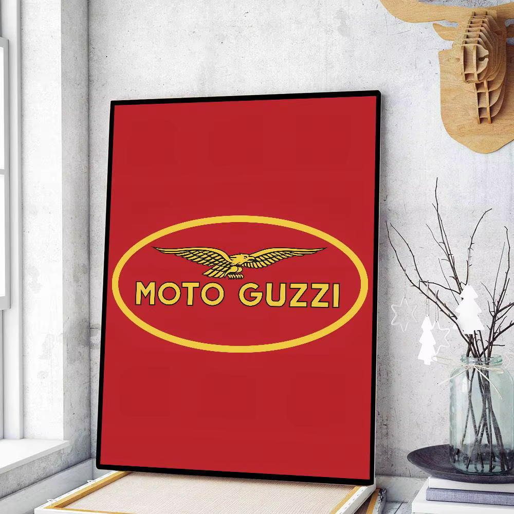 Affiche rétro italienne 100 ans moto G-Guzzi, impression artistique, Style Anime, décoration de mais