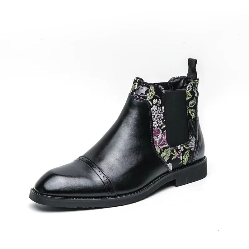 StephanBoots-Chaussures de travail brodées pour hommes, Bottes de rinçage Western Cowboy, Chaussures