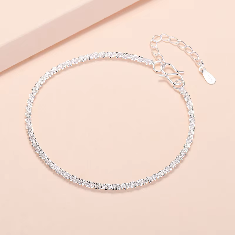 Bracelets en argent Sterling 925 avec belles étoiles pour femmes, bracelet à perles réglable de créa