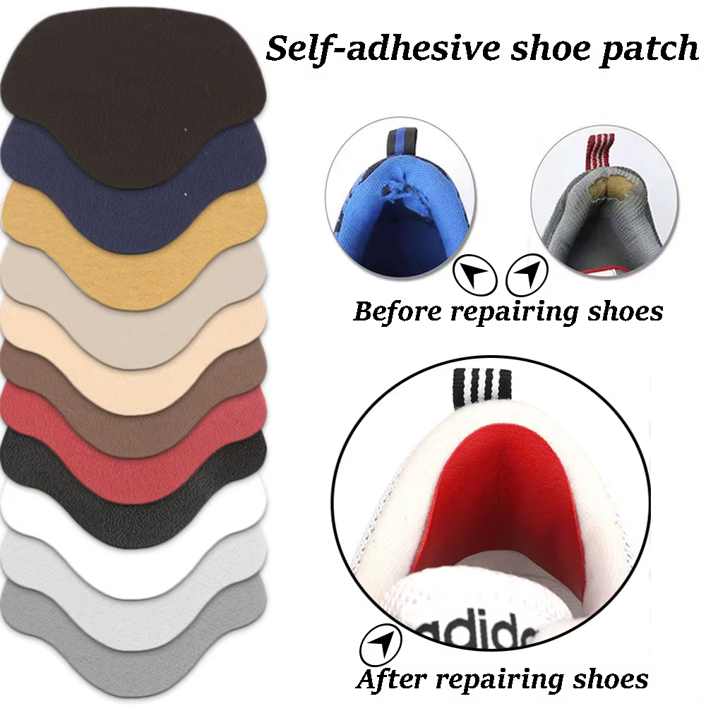 2 paires baskets semelles talon réparation subvention Viscose trou de chaussure cordonnier autocolla