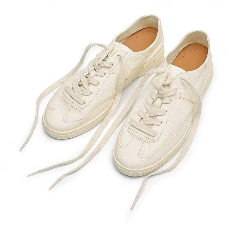 Chaussures décontractées pour hommes en cuir véritable à lacets, baskets de luxe pour femmes, chauss