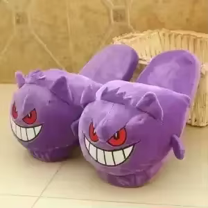 Chaussons Pok Gengar – Nouveau design amusant avec langue dégagée, semelle souple, mignons, conforta