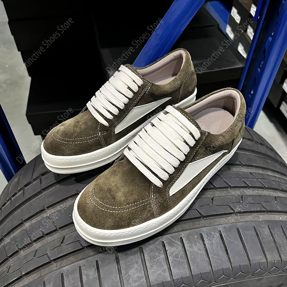 Marque décontracté bas marron daim hommes chaussures concepteur qualité classique RO chaussures mode