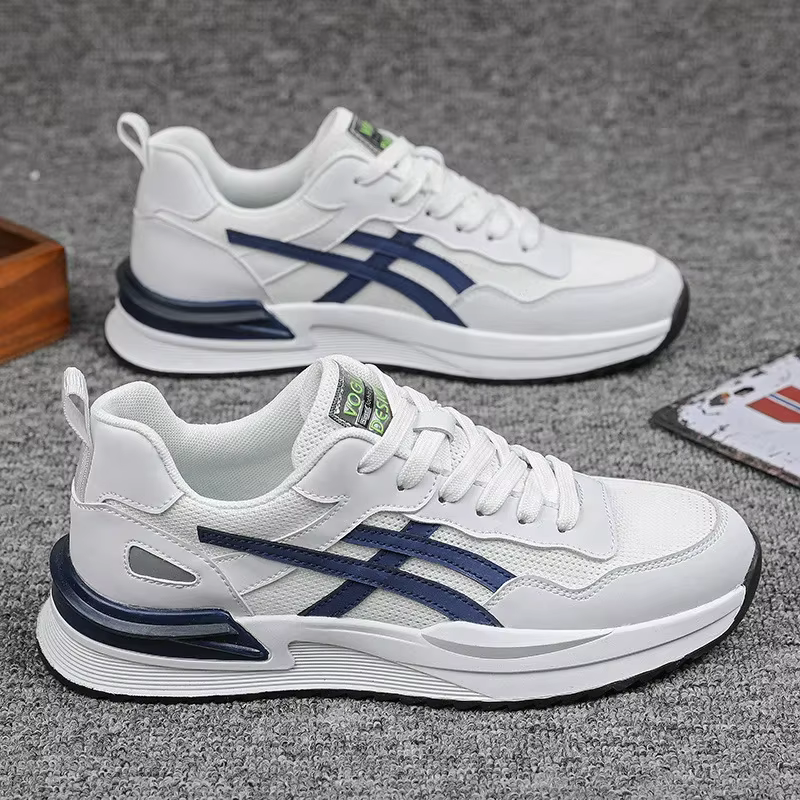 Baskets respirantes à lacets pour hommes, chaussures de course décontractées, chaussures de tennis,