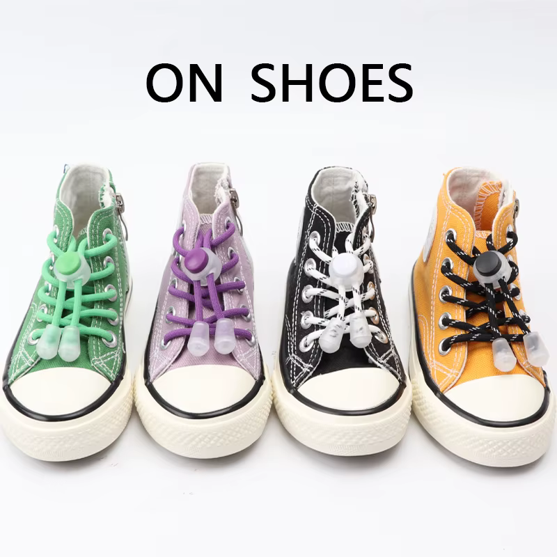 Lacets de verrouillage à ressort sans attaches, baskets élastiques pour enfants et adultes, lacets r
