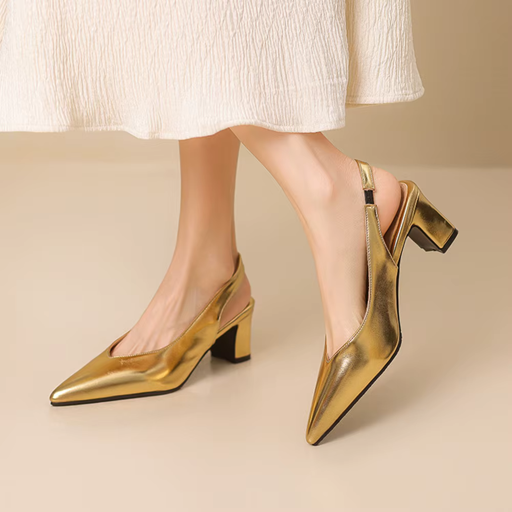 Sandales à talons épais pour femmes, mode printemps-été, robe pointue, couvre-chaussures de mariée, 