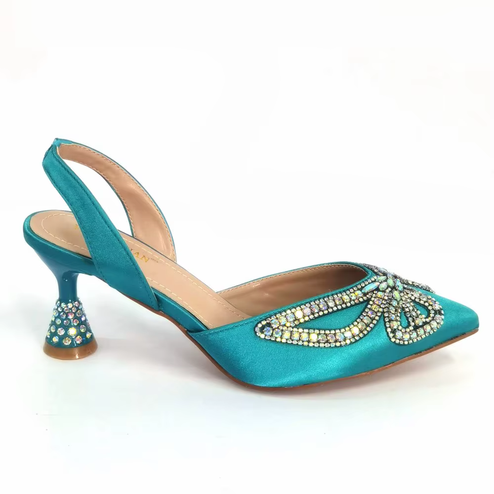 Venus Chan-Escarpins à nœud pointu pour femmes, chaussures et sacs, ensemble assressenti, élégant, v