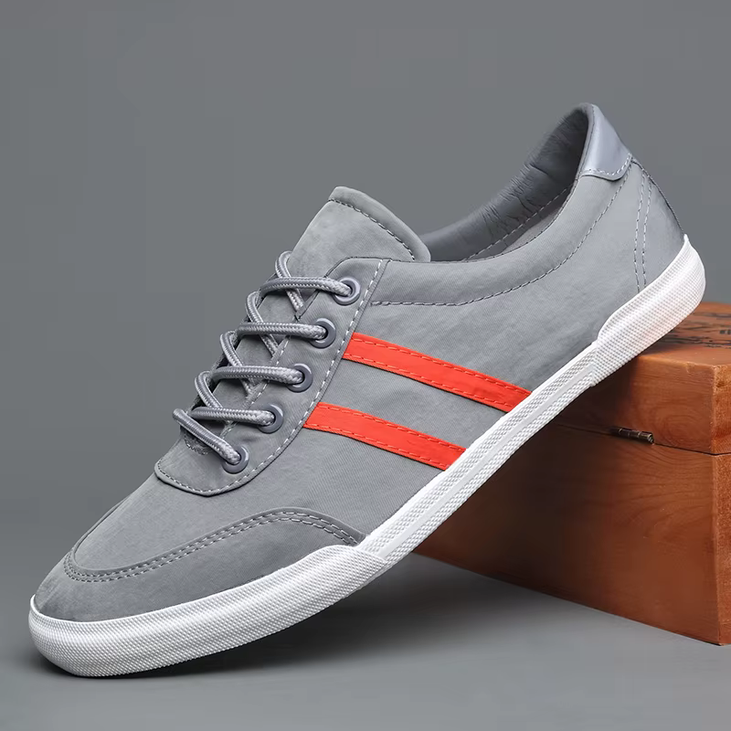 Baskets légères en toile pour hommes, chaussures basses décontractées, chaussures de marche en plein