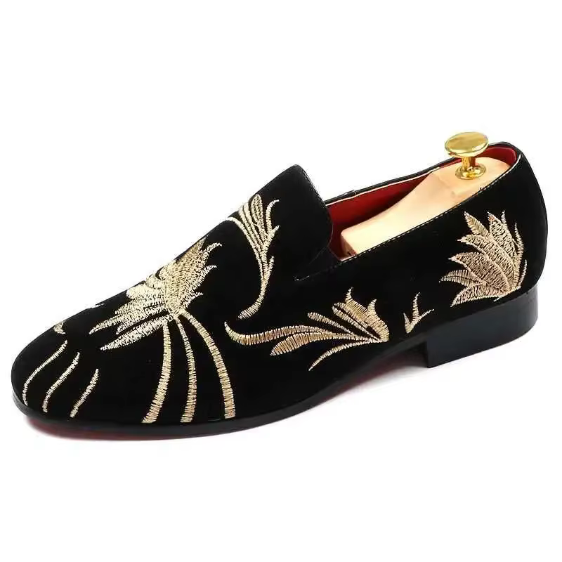 Haut de gamme hommes chaussures décontractées nouvelle mode broderie mocassins pour homme luxe Banqu