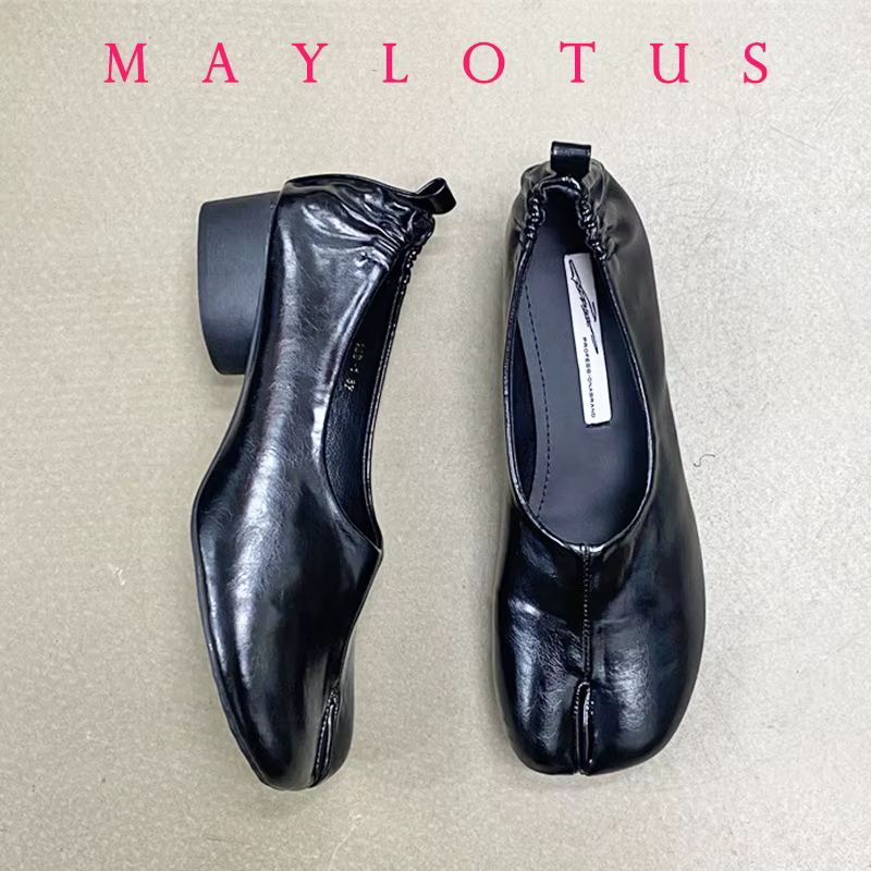 Chaussures Tabi pour femmes, mocassins décontractés à enfiler, chaussures à talon épais, mocassins s