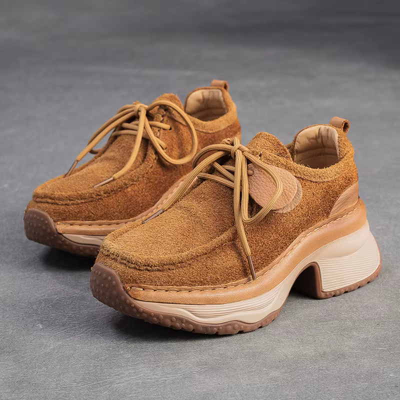 AIYUQI baskets pour femmes chaussures en cuir véritable à semelles épaisses femmes chaussures confor