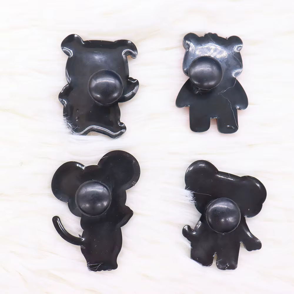 Breloques de chaussures en PVC, 1 à 14 pièces, dessin animé chat singe souris ours cochon animaux, d