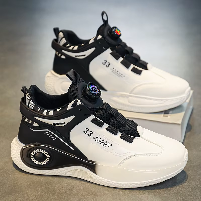 Baskets confortables coordonnantes pour hommes, chaussures à lacets, rotatives, durables, activités 