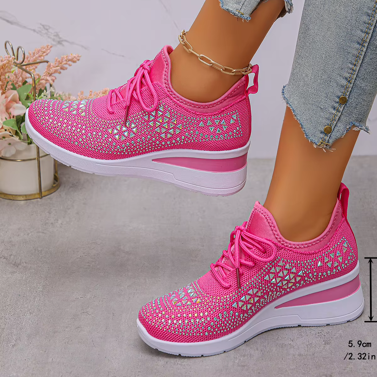 Chaussures grande taille pour femmes 36-43 automne mode confortable respirant à lacets plate-forme c