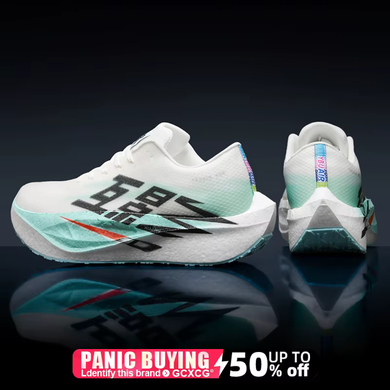 Chaussures de course pour hommes, baskets de sport avec plaque en carbone, respirantes, légères, con