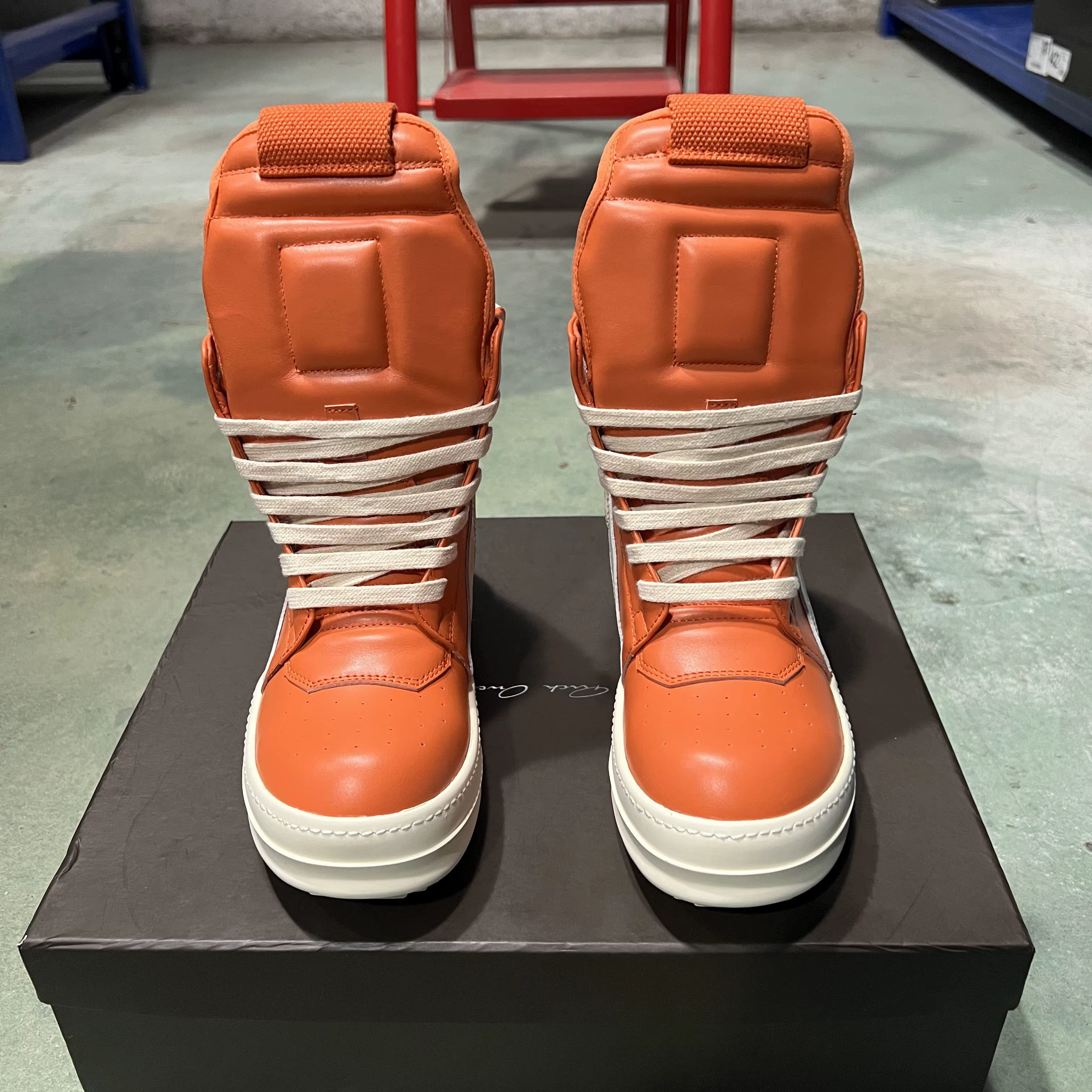 Marque décontracté hommes chaussure haut femmes Sneaker Orange Geobasket cuir Zip chaussure de luxe 