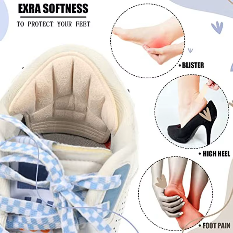 Coussinets de protection de talon en cuir, taille réglable, pour chaussures de sport, soulage la dou