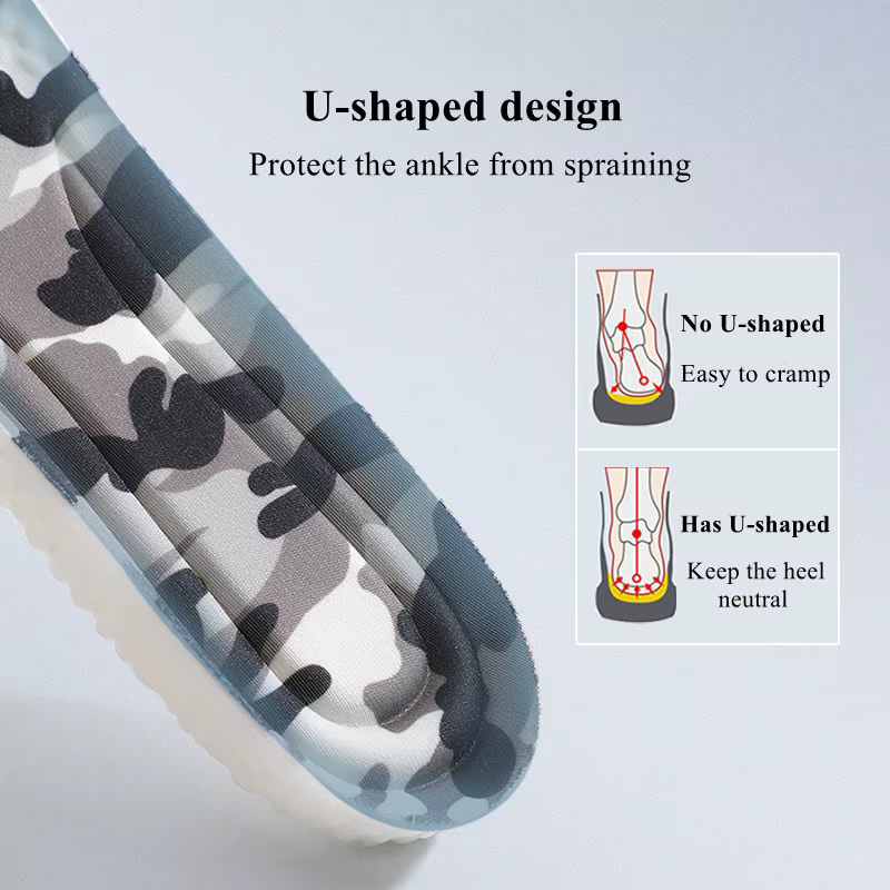 Semelles intérieures en Latex PU pour chaussures de sport, absorbant la sueur, respirantes, déodoran