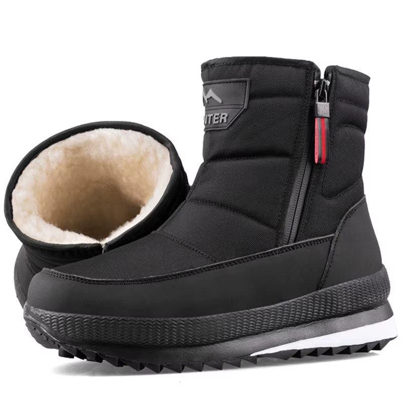 Bottes de neige pour hommes hiver bottes chaudes en peluche mode chaussures en coton décontractées p