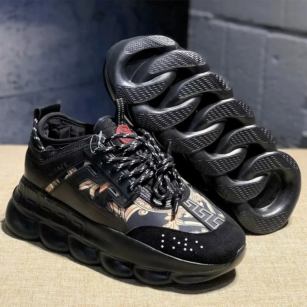 Baskets Chunky Imprimées Homme Femme, Baskets de créateur à motif clé, Chaussures décontractées à pl