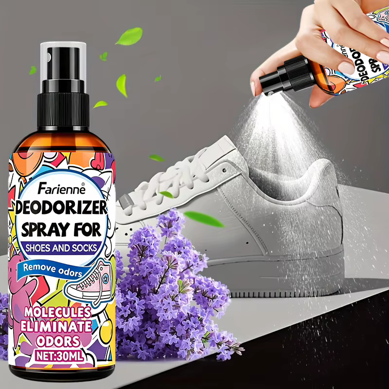 Farienne Spray désodorisant pour chaussures et chaussettes 30ml, élimine les odeurs, rafraîchisseur 