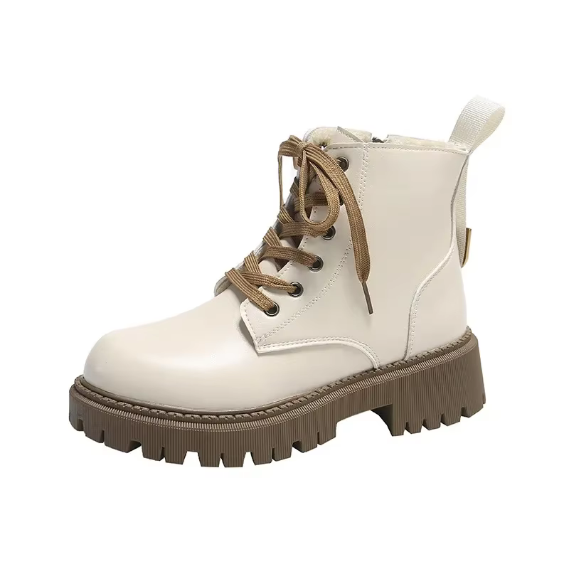 Mode femmes bottes de luxe Style britannique femmes bottines confort antidérapant semelle épaisse ch