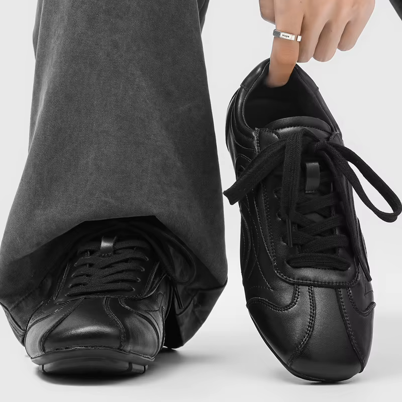 Chaussures de boxe décontractées et confortables pour hommes, semelle souple, style rétro haut de ga