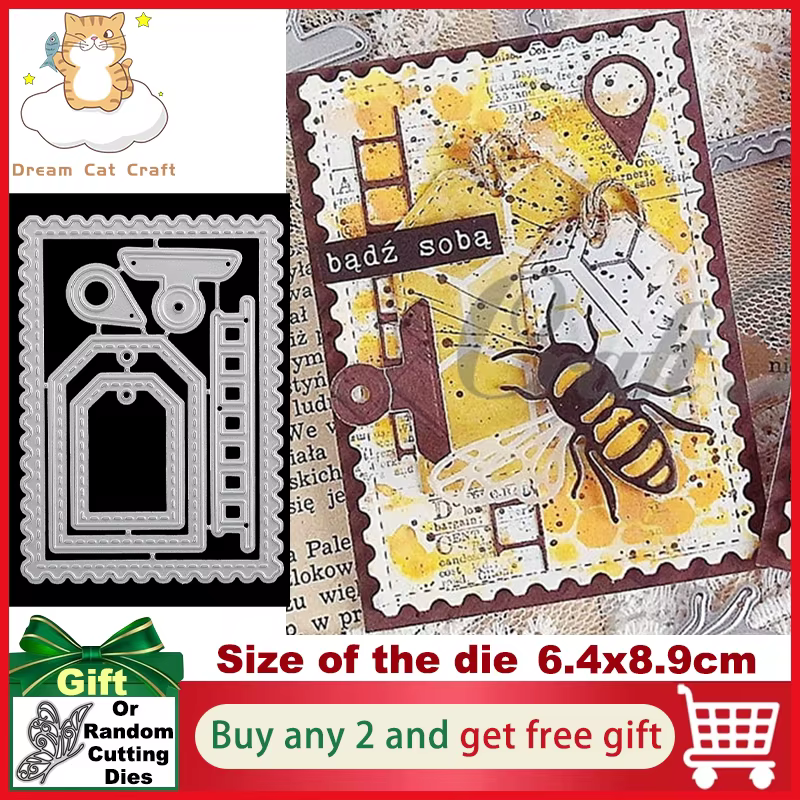 Accessoires de timbres-poste, matrices de Scrapbooking, cadre de matrices de découpe en métal, pocho