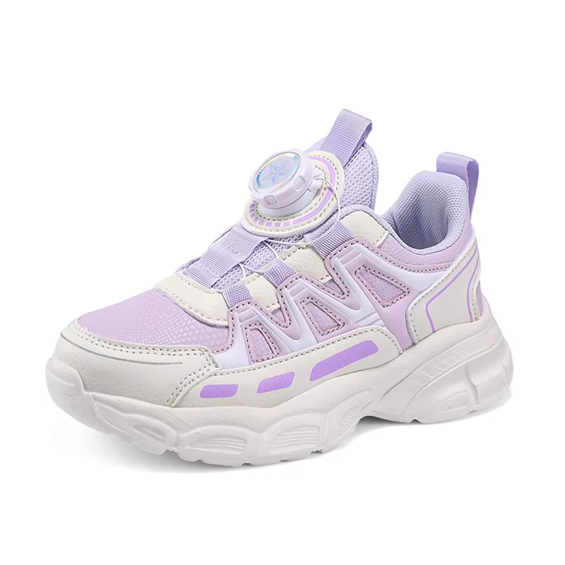 Chaussures de sport légères en cuir pour filles, baskets décontractées roses à la mode, antidérapant