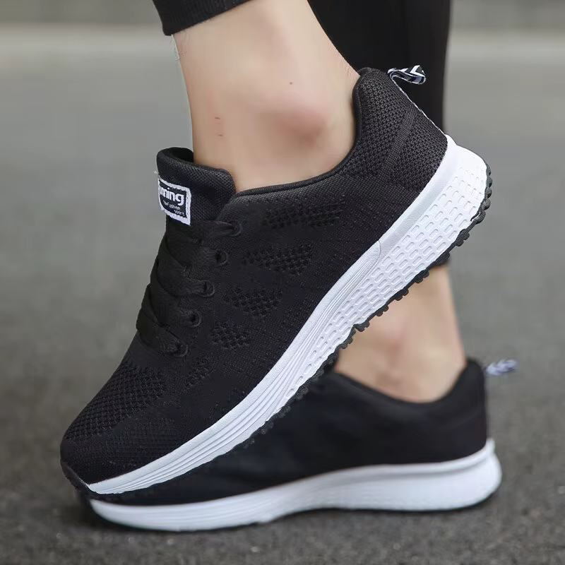 Femmes Chaussures Décontractées Mode Respirant Marche Maille FlatShoesSneakers Blanc Femme Chaussure
